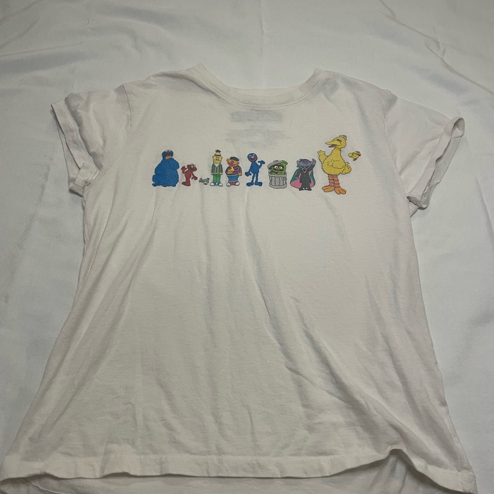 Kids Sesame Street Character T-Shirt - White